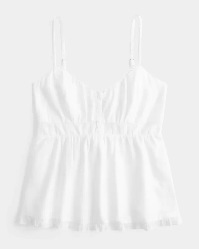 Düğmeli Babydoll Üst