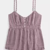 Düğmeli Babydoll Üst