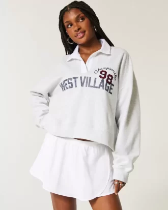 Easy Fleece West Village Grafikli Rugby Polo