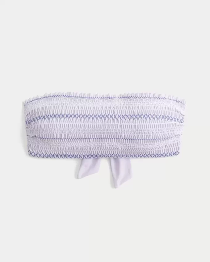 Fırfırlı Bandeau Bikini Üstü