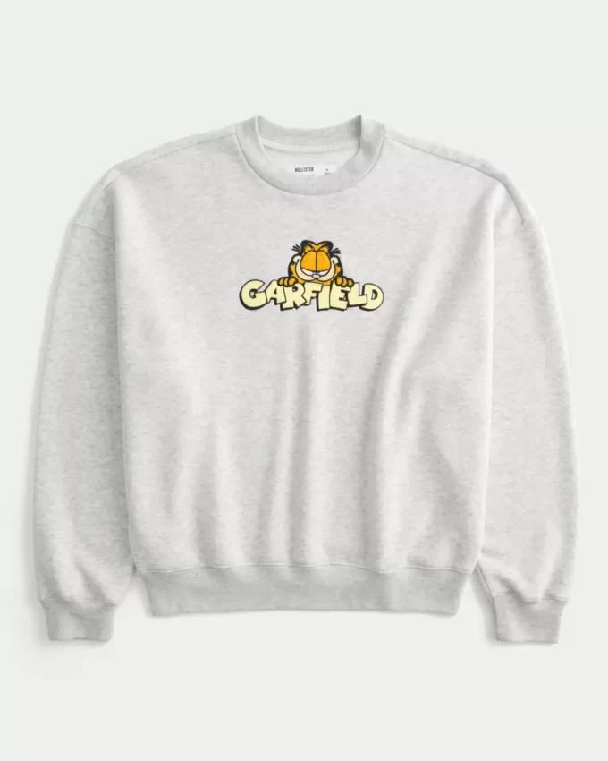 Garfield Grafikli Mürettebat Sweatshirt