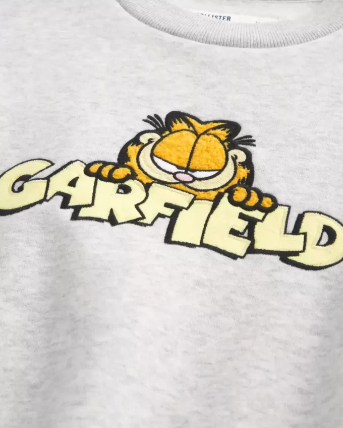 Garfield Grafikli Mürettebat Sweatshirt