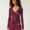 Gilly Hicks Active Tipped Wrap Üst