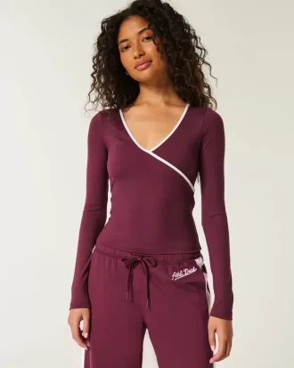 Gilly Hicks Active Tipped Wrap Üst