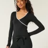 Gilly Hicks Active Tipped Wrap Üst