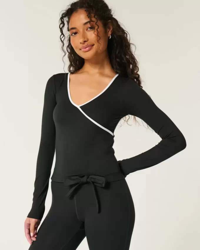 Gilly Hicks Active Tipped Wrap Üst