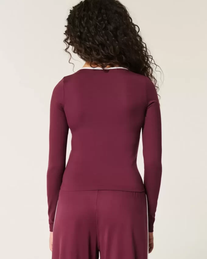 Gilly Hicks Active Tipped Wrap Üst