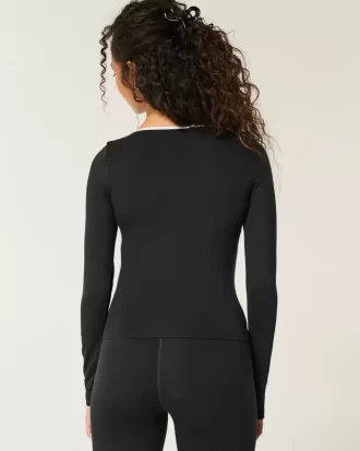 Gilly Hicks Active Tipped Wrap Üst