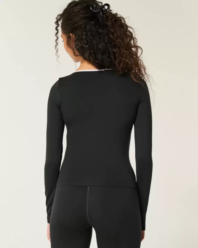 Gilly Hicks Active Tipped Wrap Üst