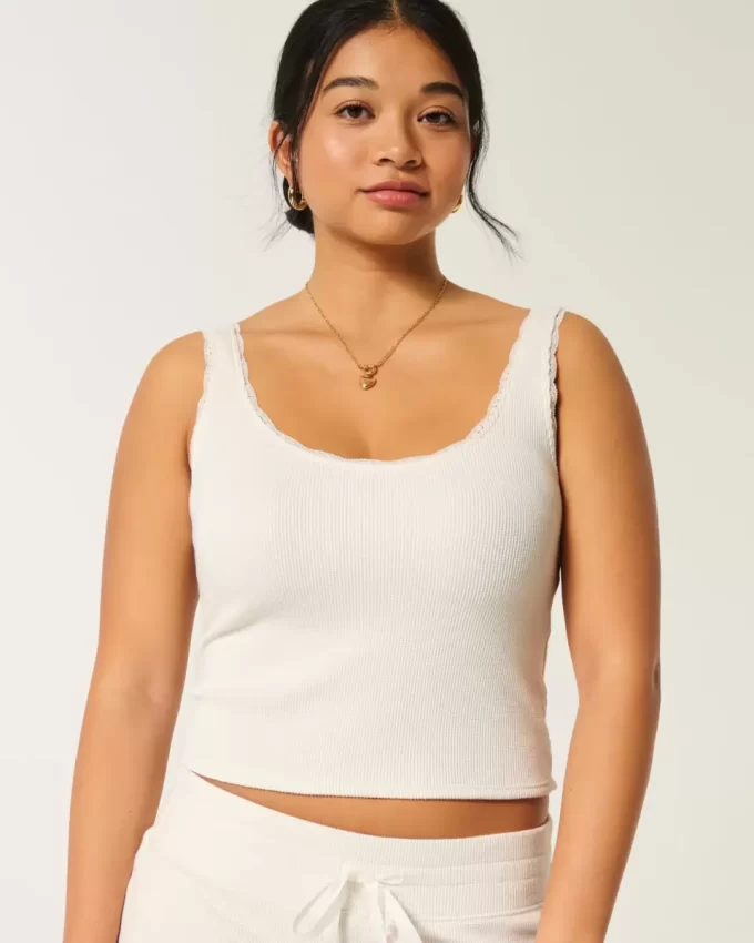 Gilly Hicks Rahat Waffle Dantelli Askılı Tank Gilly Hicks Rahat Waffle Dantelli Askılı Tank