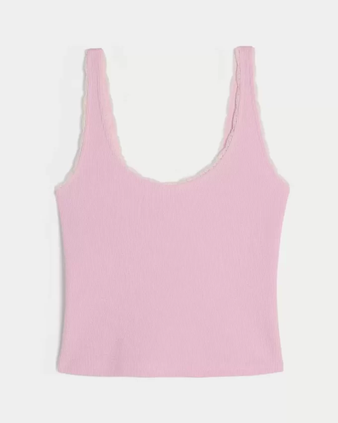 Gilly Hicks Rahat Waffle Dantelli Askılı Tank Gilly Hicks Rahat Waffle Dantelli Askılı Tank