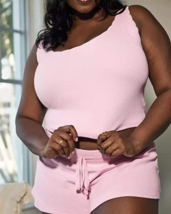 Gilly Hicks Rahat Waffle Dantelli Askılı Tank Gilly Hicks Rahat Waffle Dantelli Askılı Tank