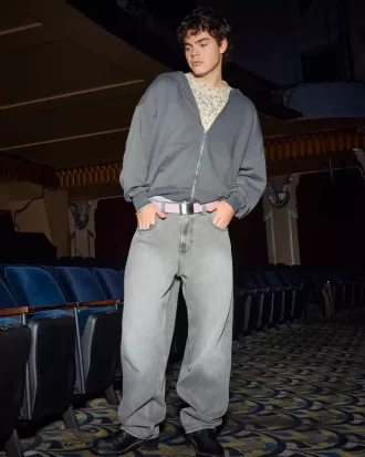 Gri Patenci Bol Pantolon