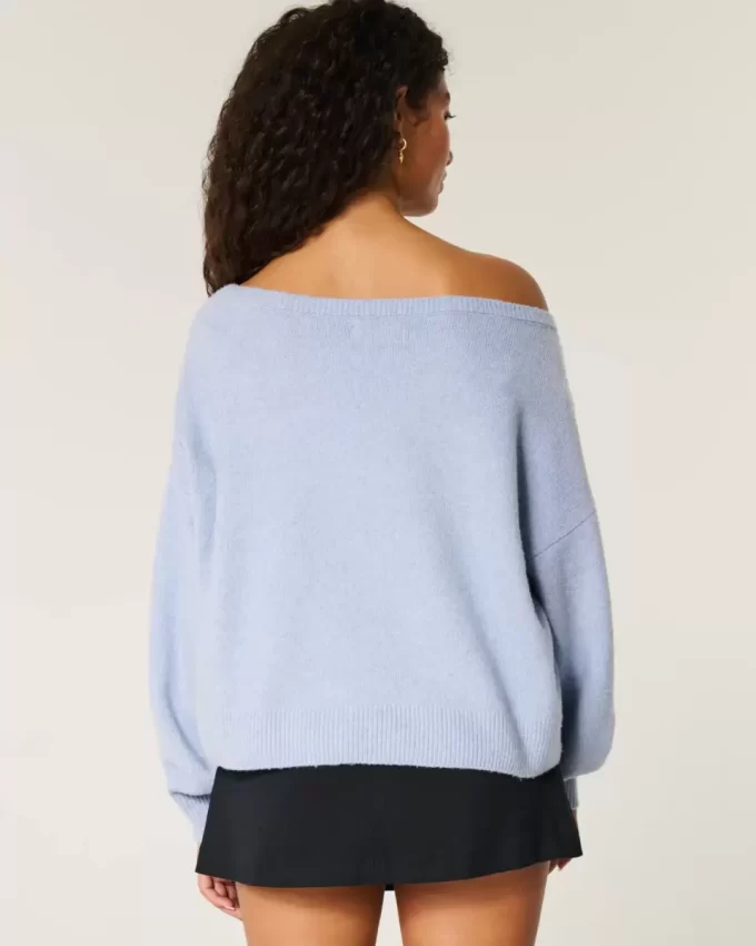 Hollister Comfy Cloud Easy Omuzdan Bağlamalı Numaralı Grafik Kazak Hollister Comfy Cloud Easy Omuzdan Bağlamalı Numaralı Grafik Kazak