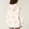 Hollister Feel Good Büyük Boy Çiçek Desenli Kapüşonlu Üst