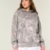 Hollister Feel Good Büyük Boy Kamuflaj Kapüşonlu Sweatshirt