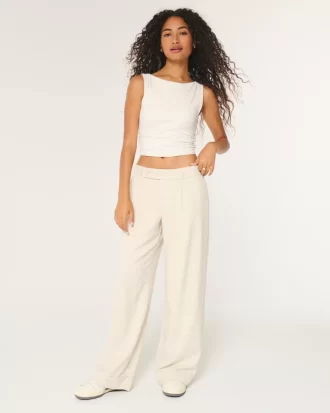 Hollister Livvy Düşük Bel Geniş Paça Pantolon