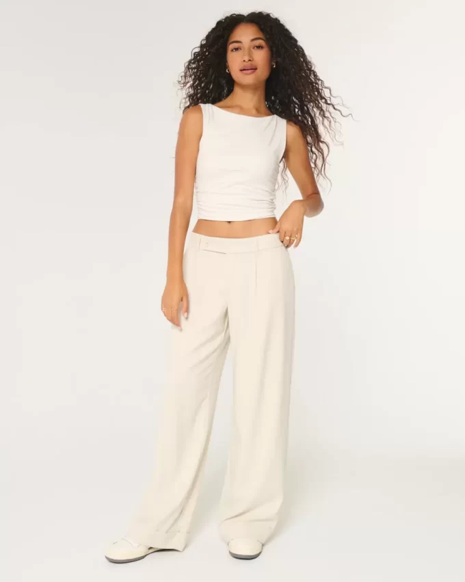 Hollister Livvy Düşük Bel Geniş Paça Pantolon Hollister Livvy Düşük Bel Geniş Paça Pantolon