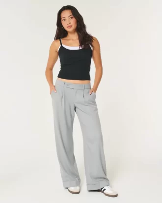 Hollister Livvy Düşük Bel Geniş Paça Pantolon