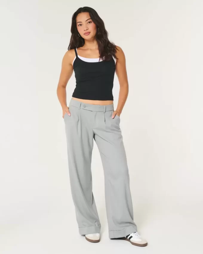 Hollister Livvy Düşük Bel Geniş Paça Pantolon Hollister Livvy Düşük Bel Geniş Paça Pantolon