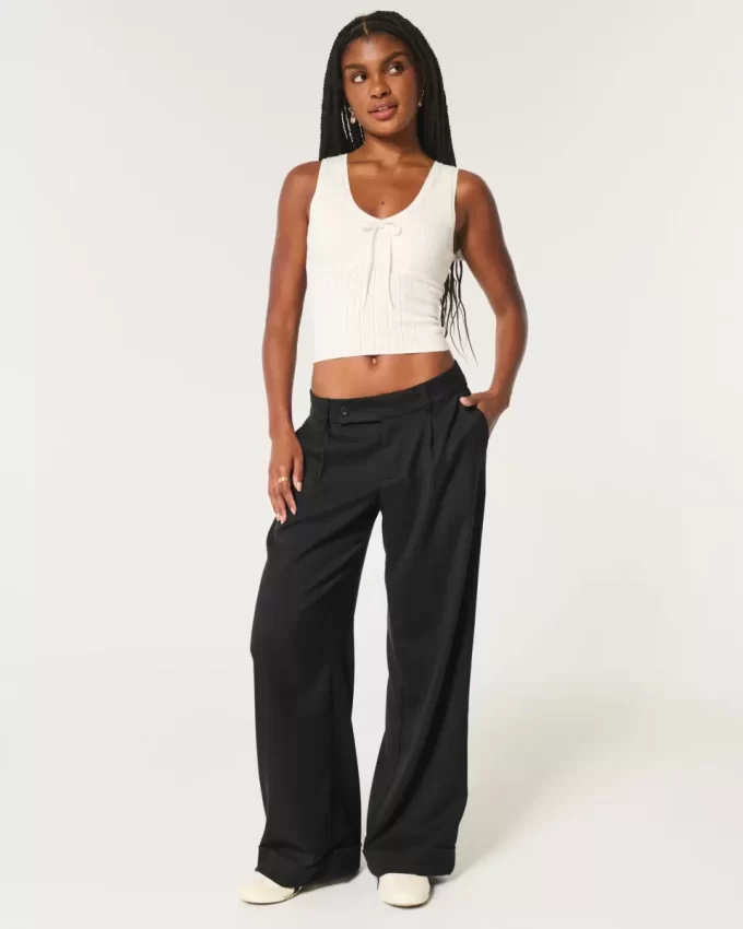 Hollister Livvy Düşük Bel Geniş Paça Pantolon Hollister Livvy Düşük Bel Geniş Paça Pantolon