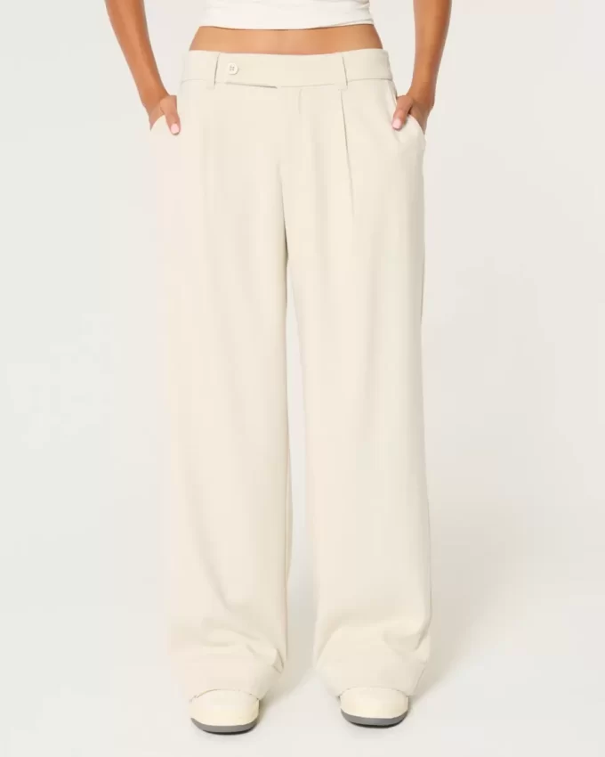 Hollister Livvy Düşük Bel Geniş Paça Pantolon Hollister Livvy Düşük Bel Geniş Paça Pantolon