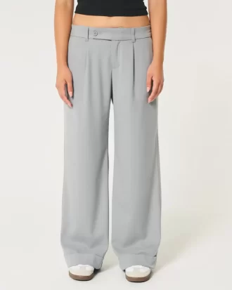 Hollister Livvy Düşük Bel Geniş Paça Pantolon