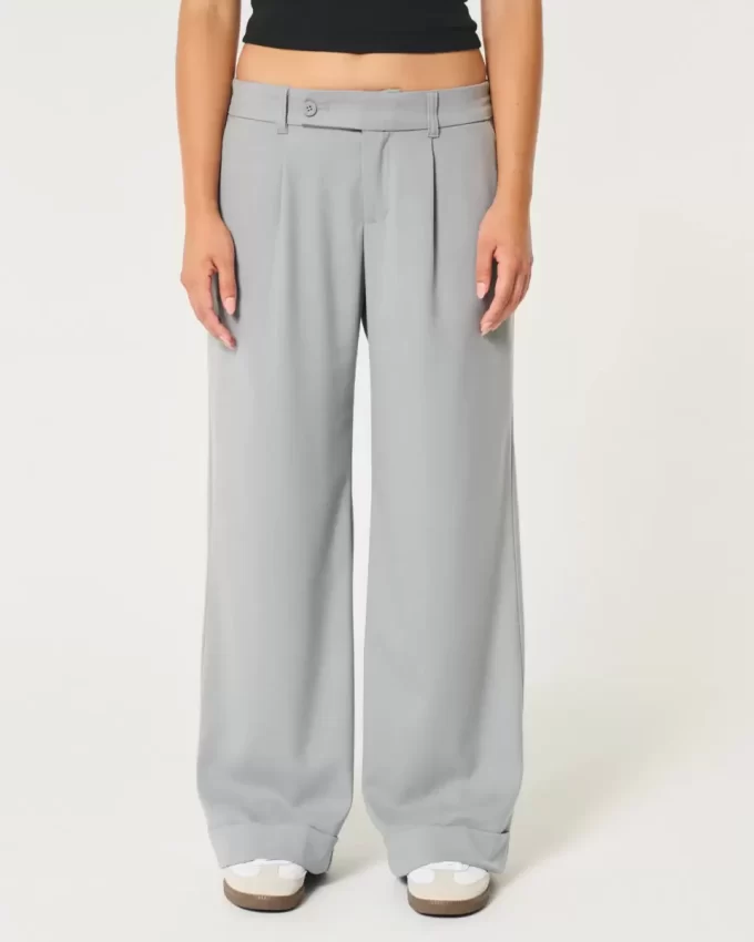 Hollister Livvy Düşük Bel Geniş Paça Pantolon Hollister Livvy Düşük Bel Geniş Paça Pantolon