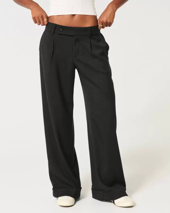 Hollister Livvy Düşük Bel Geniş Paça Pantolon Hollister Livvy Düşük Bel Geniş Paça Pantolon