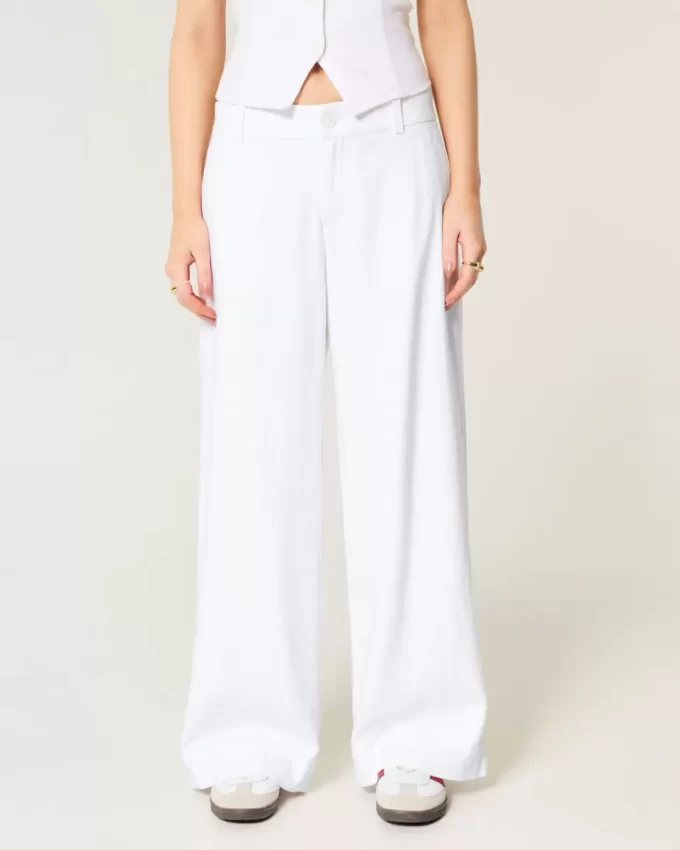 Hollister Livvy Düşük Bel Geniş Paça Pantolon Hollister Livvy Düşük Bel Geniş Paça Pantolon