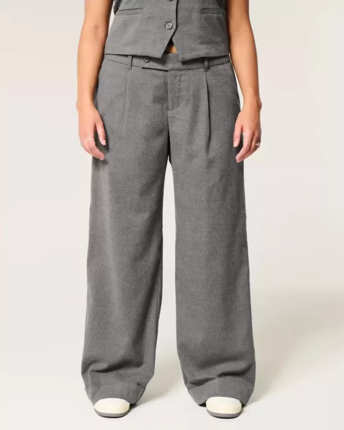 Hollister Livvy Düşük Bel Geniş Paça Pantolon Hollister Livvy Düşük Bel Geniş Paça Pantolon