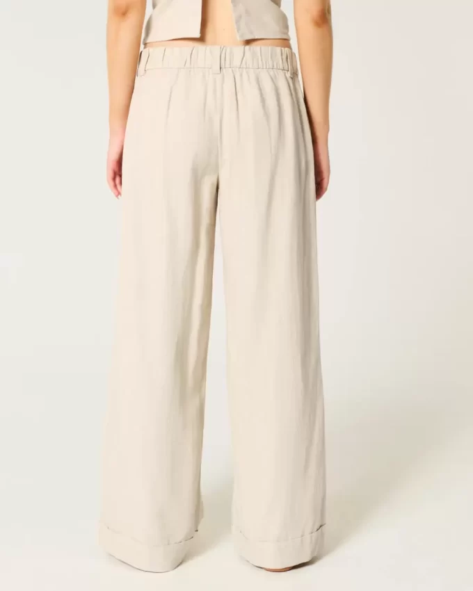 Hollister Livvy Düşük Bel Geniş Paça Pantolon Hollister Livvy Düşük Bel Geniş Paça Pantolon