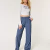Hollister Livvy Ultra Yüksek Bel Geniş Paça Pantolon