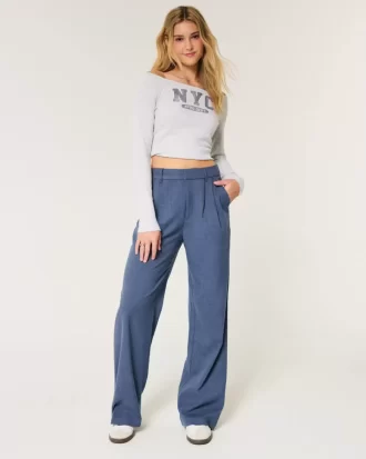 Hollister Livvy Ultra Yüksek Bel Geniş Paça Pantolon