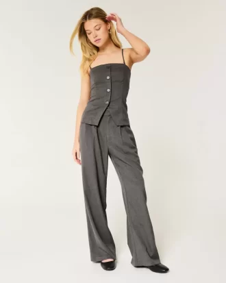 Hollister Livvy Ultra Yüksek Bel Geniş Paça Pantolon