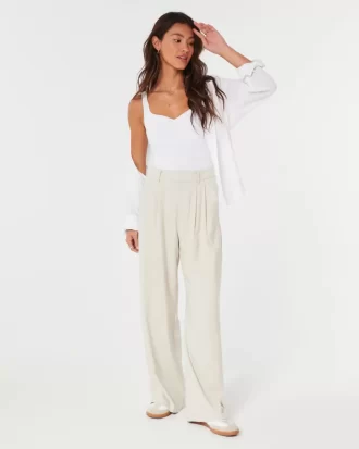 Hollister Livvy Ultra Yüksek Bel Geniş Paça Pantolon