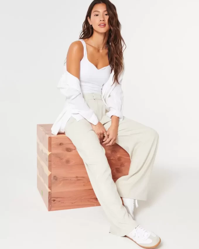 Hollister Livvy Ultra Yüksek Bel Geniş Paça Pantolon