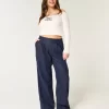Hollister Livvy Ultra Yüksek Bel Keten Karışımlı Geniş Paça Pantolon Hollister Livvy Ultra Yüksek Bel Keten Karışımlı Geniş Paça Pantolon