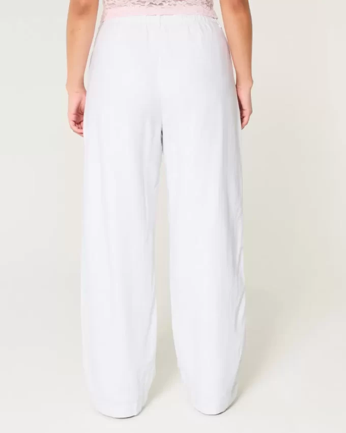 Hollister Livvy Ultra Yüksek Bel Keten Karışımlı Geniş Paça Pantolon Hollister Livvy Ultra Yüksek Bel Keten Karışımlı Geniş Paça Pantolon
