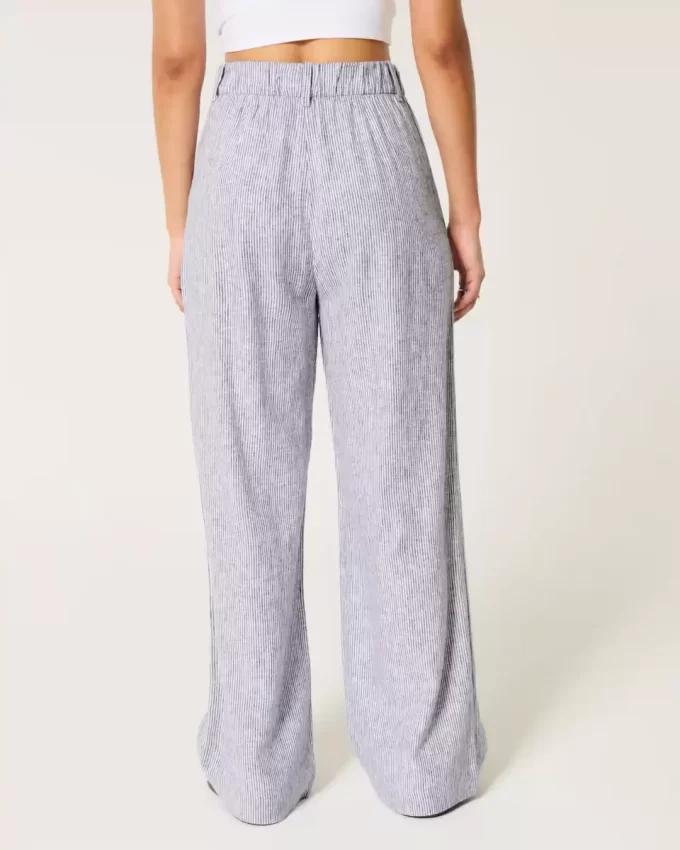 Hollister Livvy Ultra Yüksek Bel Keten Karışımlı Geniş Paça Pantolon Hollister Livvy Ultra Yüksek Bel Keten Karışımlı Geniş Paça Pantolon