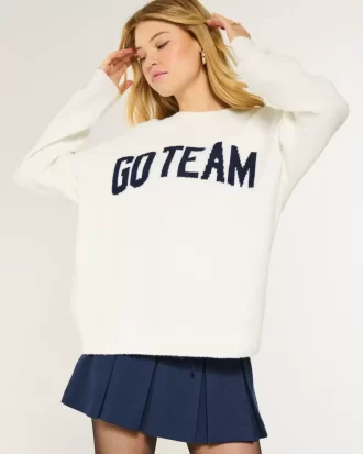 Hollister Rahat Bulut Büyük Boy Go Takımı Grafik Kazak