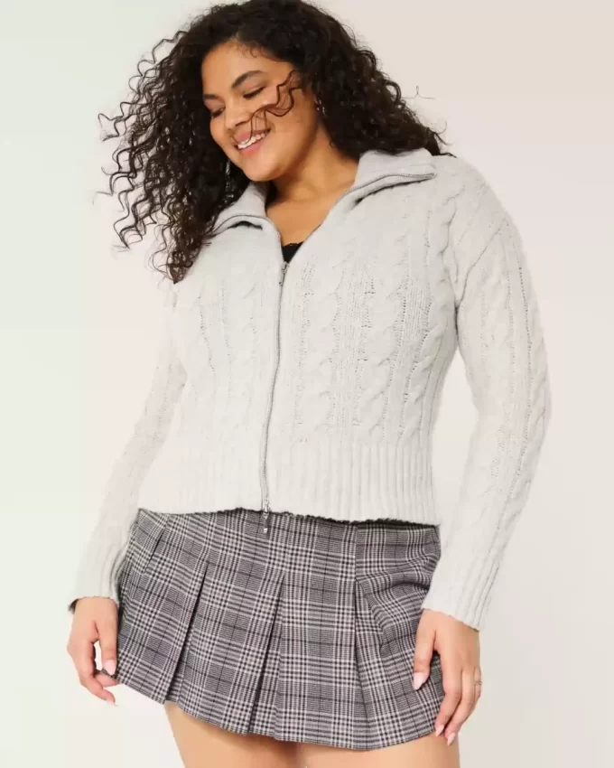 Hollister Rahat Bulut Fermuarlı Örgü Kazak Hollister Rahat Bulut Fermuarlı Örgü Kazak