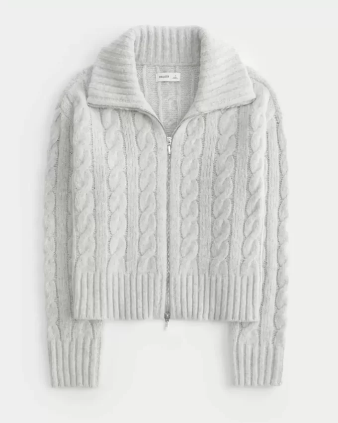 Hollister Rahat Bulut Fermuarlı Örgü Kazak Hollister Rahat Bulut Fermuarlı Örgü Kazak