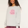 Hollister Rahat Bulut Gül Grafik Kazak Hollister Rahat Bulut Gül Grafik Kazak