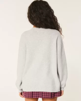 Hollister Rahat Bulut Gül Grafik Kazak