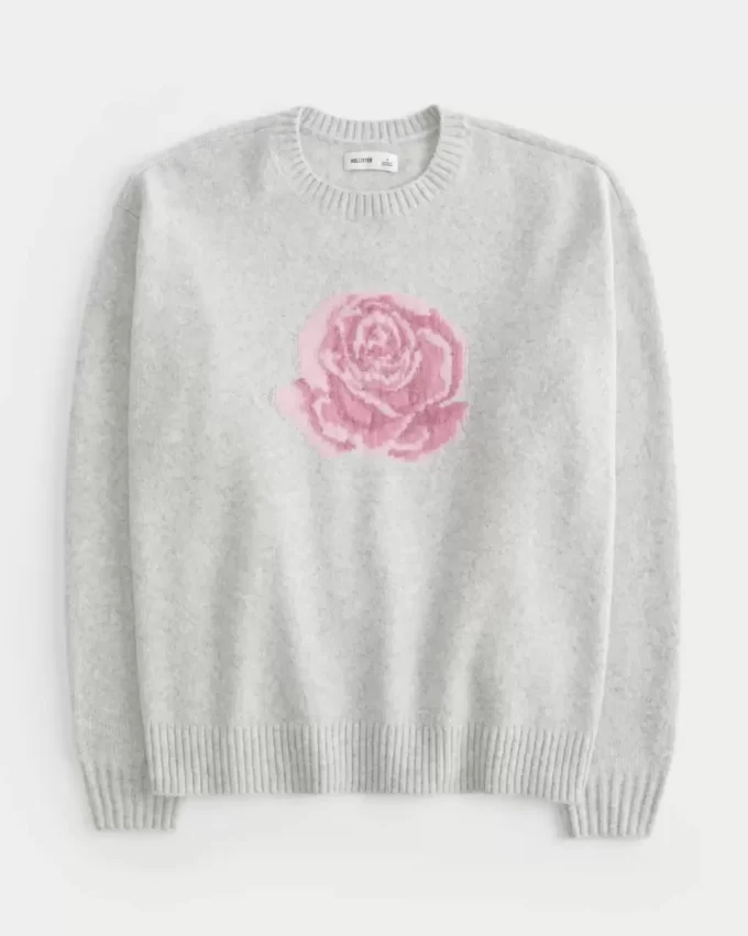 Hollister Rahat Bulut Gül Grafik Kazak Hollister Rahat Bulut Gül Grafik Kazak