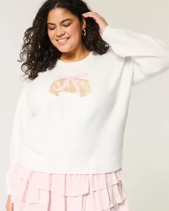 Hollister Rahat Bulut Kruvasan Grafikli Kazak