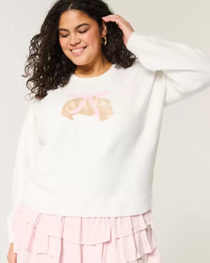 Hollister Rahat Bulut Kruvasan Grafikli Kazak Hollister Rahat Bulut Kruvasan Grafikli Kazak