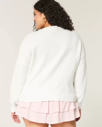 Hollister Rahat Bulut Kruvasan Grafikli Kazak
