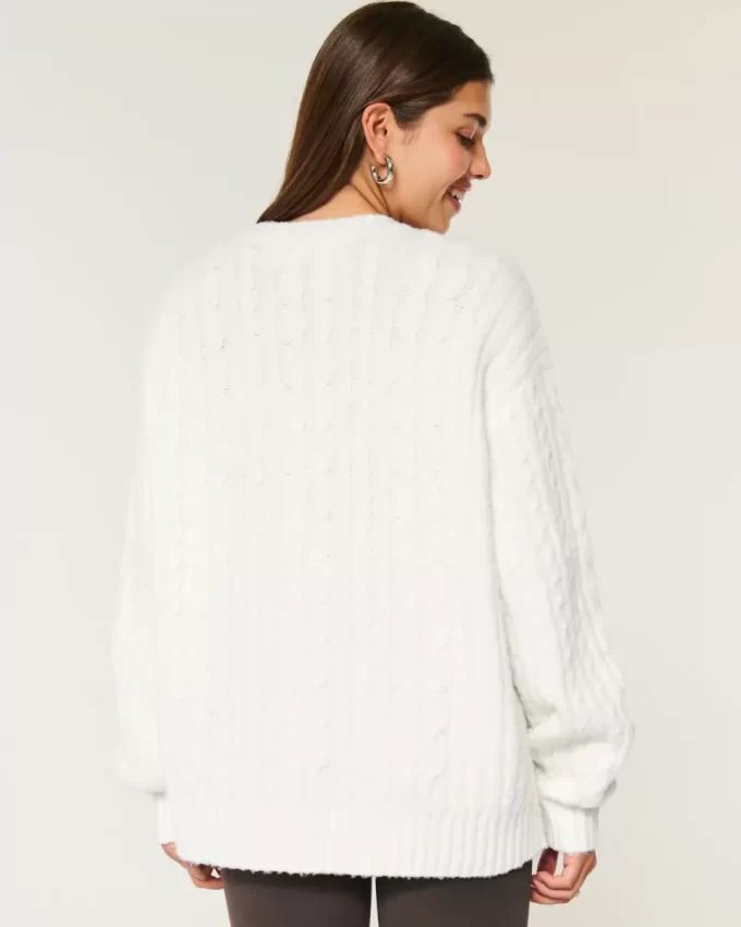 Hollister Rahat Bulut Örgü Kazak Hollister Rahat Bulut Örgü Kazak